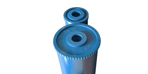 Filter cartridge with moulded end caps